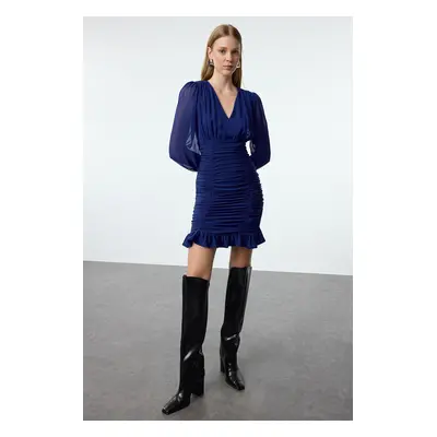 Trendyol Saks Plain Woven Dress