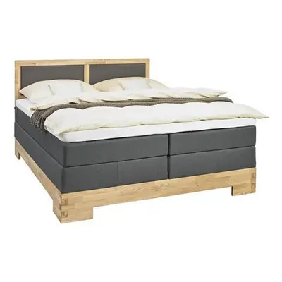 Linea Natura POSTEL BOXSPRING, 180/200 cm, dřevo, textil, hnědá, barvy dubu