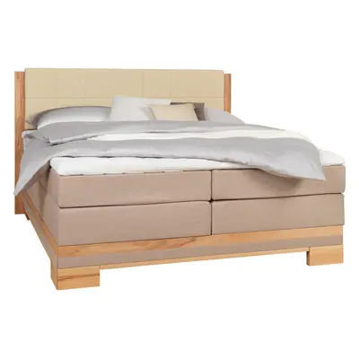 Linea Natura POSTEL BOXSPRING, 180/200 cm, dřevo, textil, barvy buku, béžová