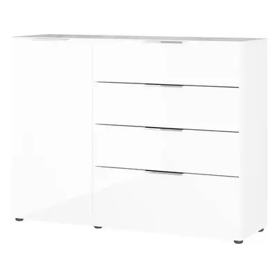 Premium Living ŠIROKÁ KOMODA, bílá, 134/102/42 cm