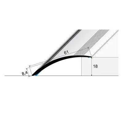 Přechodový profil 61 mm - oblý, délka 270 cm