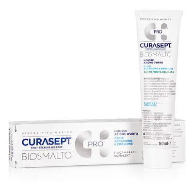 Curasept Biosmalto Mousse Caries Abrasion zubní krém na posílení skloviny (mint), 50ml