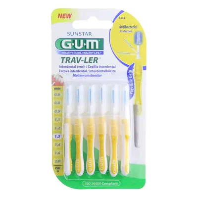 GUM Trav-ler mezizubní kartáčky kónické 1,3 mm (žluté), 6ks