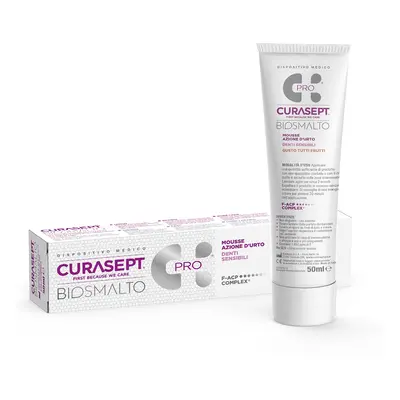 Curasept Biosmalto Mousse Sensitive Teeth zubní krém na citlivé zuby, 50ml