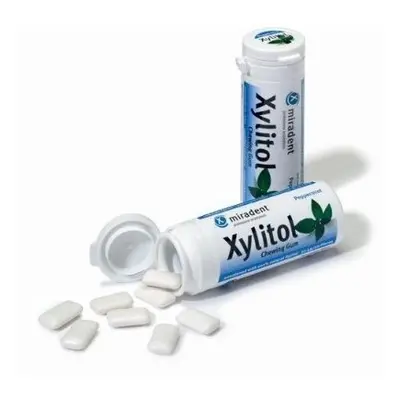 Miradent Xylitol žvýkačky peppermint, 30ks