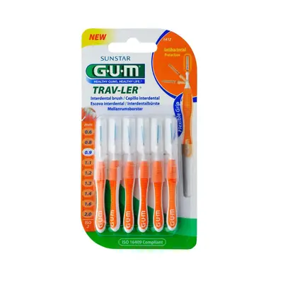 GUM Trav-ler mezizubní kartáčky 0,9 mm (oranžové), 6ks