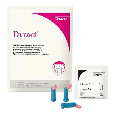 Dentsply Dyract kompomérní výplňový materiál A3 (compules), 20x0,25g