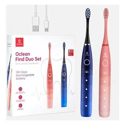 Oclean Flow Find Duo Set Red&Blue sonické kartáčky, 2ks