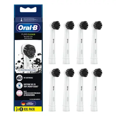 Oral-B PureClean Charcoal náhradní hlavice s čeným uhlím, 8ks