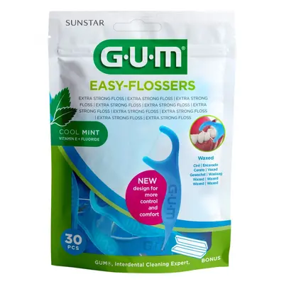 GUM Easy Flosser s mentolovou nití, 30 ks + pouzdro