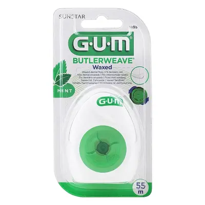 GUM Butlerweave voskovaná dentální nit (máta), 55m