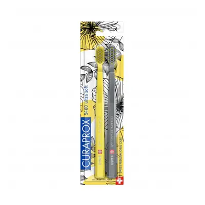 Curaprox Ultra Soft 5460 DUO YELLOW/GREY edition, 2 ks