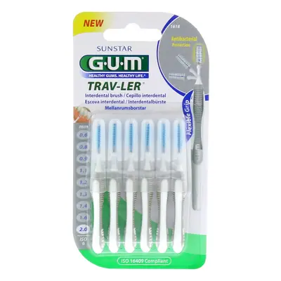 GUM Trav-ler mezizubní kartáčky 2,0 mm (šedé), 6ks