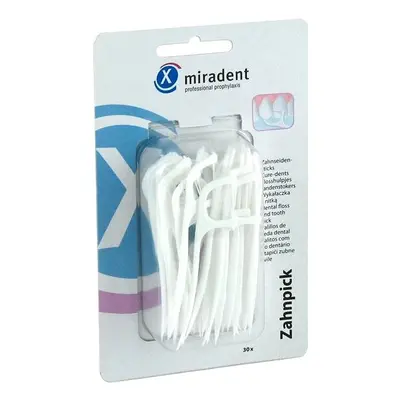 Miradent Dental Floss dentální mečíky s nití, 30ks