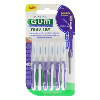 GUM Trav-ler mezizubní kartáčky 1,2 mm (fialové), 6ks