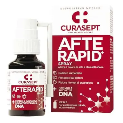 Curasept Afterapid ulevující a ochranný ústní sprej na afty, 15ml