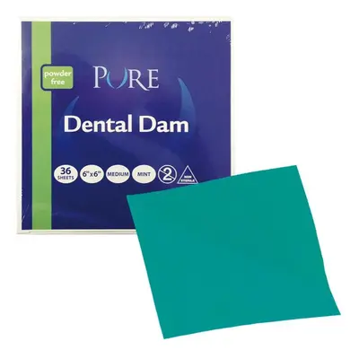 PURE Dental Dam latexová blána 15x15 (mint), 36ks