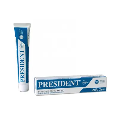 PresiDENT Daily Clean zubní pasta na rovnátka a implantáty, 75 ml