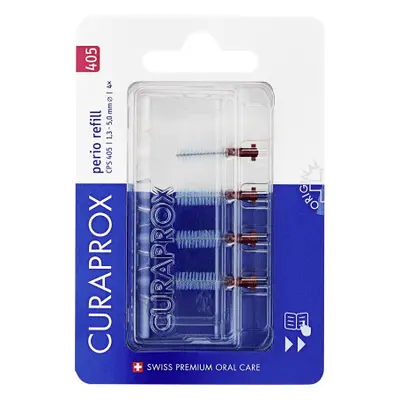 Curaprox CPS 405 PERIO Refill mezizubní kartáčky (červené), 4ks (blistr)