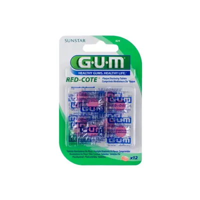 GUM tablety Red-Cote k indikaci plaku 12 tablet