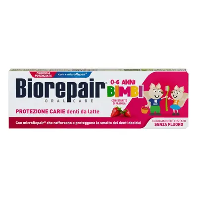 BioRepair Kids dětská zubní pasta bez fluoridů 0-6 let (jahoda), 50ml