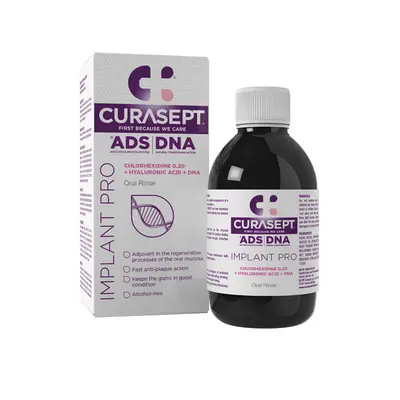 Curasept ADS DNA Implant Pro ústní voda s kys. hyaluronovou (0,20% CHX), 200ml