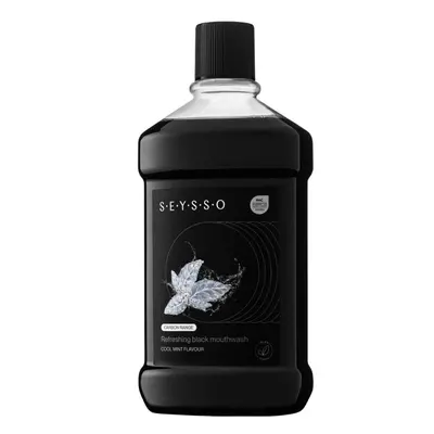 SEYSSO Carbon bělící ústní voda s čeným uhlím, 500ml