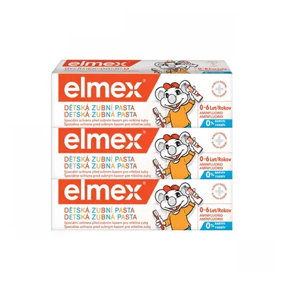 Elmex dětská zubní pasta (do 6 let), 3x50ml