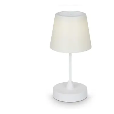 LED venkovní stolní lampa s dotykovým vypínačem, pr.30 cm, LED modul, 3 W, 340 Lm, bílé - BRILO