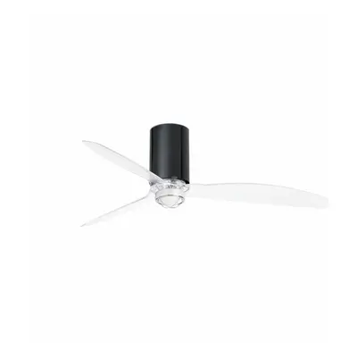 MINI TUBE FAN M LED, černá/transparentní, stropní LED ventilátor s DC motorem SMART - FARO