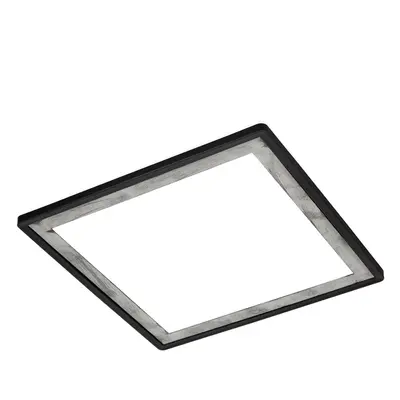 Ultraplochý LED panel s přímým a nepřímým osvětlením, 42 cm, LED, 18 W, 2400 lm, černá-stříbrná 