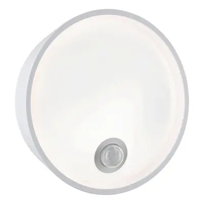 LED venkovní nástěnné svítidlo Platomo pohybové čidlo IP44 kruhové 180mm 3000K 14,5W 230V bílá u