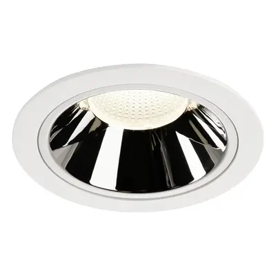 NUMINOS® DL XL vnitřní LED zápustné stropní svítidlo bílá/chrom 4000 K 55° - BIG WHITE (SLV)