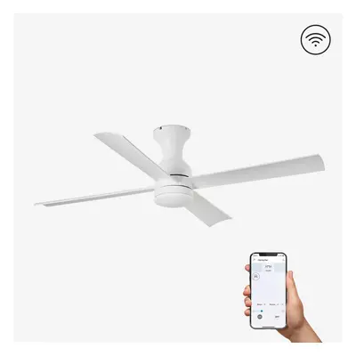 FRASER M LED, bílá, stropní ventilátor SMART - FARO