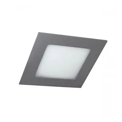 AKCE - Zápustné svítidlo DISC hranaté šedé LED 8W 3000K 120x120mm hranaté - KOHL-Lighting