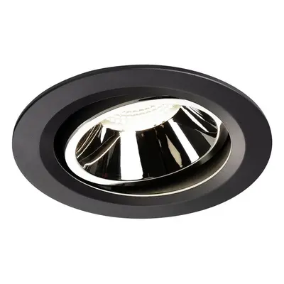 NUMINOS® MOVE DL L vnitřní LED zápustné stropní svítidlo černá/chrom 4000 K 55° otočné a výkyvné