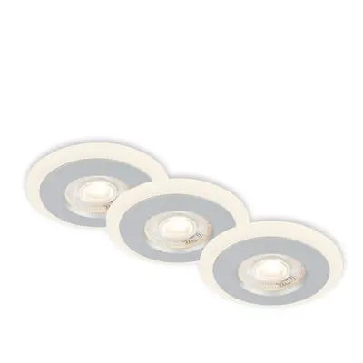 LED vestavná svítidla sada, pr.8,4 cm, 3x LED, 5 W, 460 lm, matný chrom - BRILONER