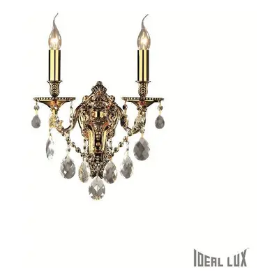 Nástěnné svítidlo Ideal Lux Gioconda AP2 oro 060491 - IDEALLUX