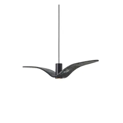 Night Birds Exterior, závěsné svítidlo, 6,5W LED, šedé kouřové sklo BROKISGLASS mat, kabel černý