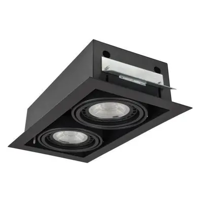 Stropní zápustné bodové svítidlo Azzardo Nova 2 black/black AZ2875 GU10+ADAP111/ES111 2x40/2x50W