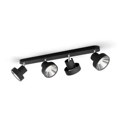 Bukko SVÍTIDLO BODOVÉ LED 4x4,3W 1720lm 2200-2700K SceneSwitch, černá - PHILIPS (915005688001)