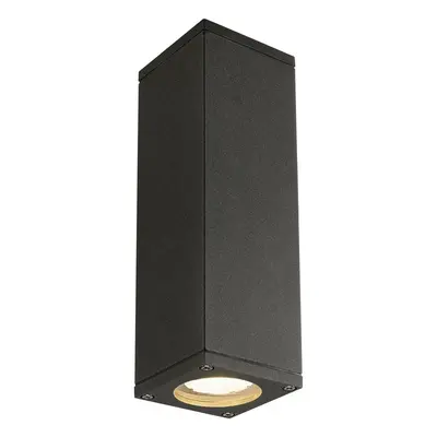 THEO UP-DOWN OUT wall light, square, anthracite, GU10, max. 2x35W - BIG WHITE (SLV)