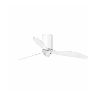 MINI TUBE FAN M LED, bílá/transparentní, stropní LED ventilátor s DC motorem SMART - FARO