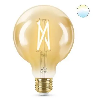 LED Žárovka WiZ Tunable White Filament Amber 8718699786793 E27 G95 6,7-50W 640lm 2000-5000K, stm