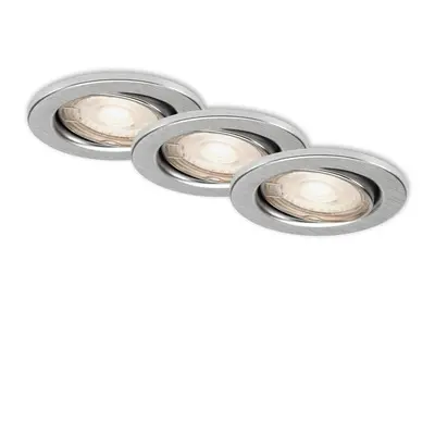 3ks LED vestavné svítidlo, pr. 8,6 cm, 5 W, hliník - BRILONER