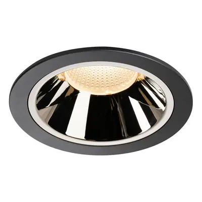 NUMINOS® DL XL vnitřní LED zápustné stropní svítidlo černá/chrom 2700 K 20° - BIG WHITE (SLV)