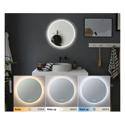 HomeSpa LED zrcadlo s osvětlením Mirra kruhové IP44 zrcadlo/bílá 21W WhiteSwitch - PAULMANN