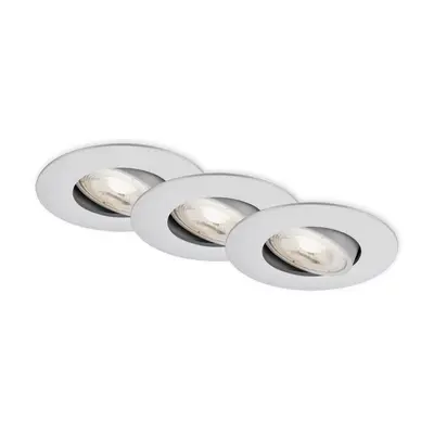 LED vestavné svítidlo 4,4 cm 3x 4,9 W 480lm chrom - BRILONER