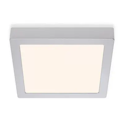 LED stropní svítidlo, 22,5 cm, 16,5 W, matný chrom - BRILONER