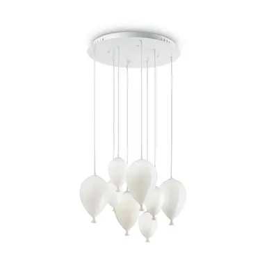 Závěsné svítidlo Ideal Lux Clown SP8 bianco 100883 bílé 50cm - IDEALLUX